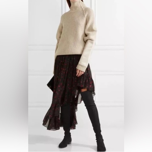 Stuart Weitzman Lowland Over the Knee Suede Boots Womens Size‎ 7.5 OTK Black - Picture 4 of 8